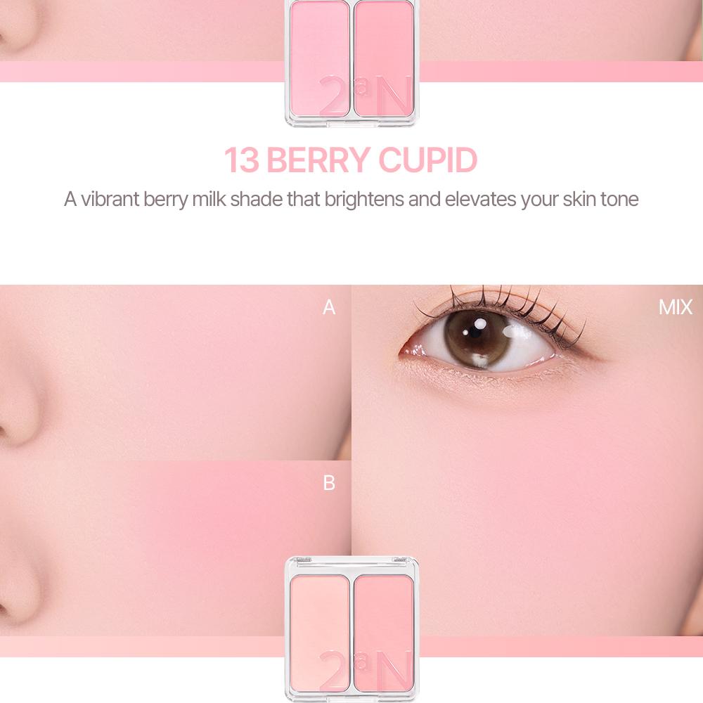 2aN Dual Color Face Blusher 4.5g, Korea Makeup