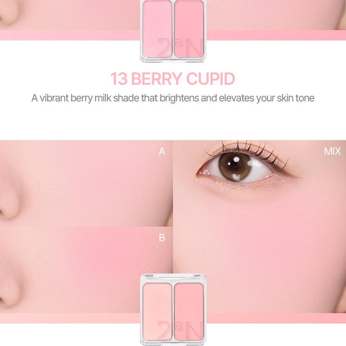 2aN Dual Color Face Blusher 4.5g, Korea Makeup