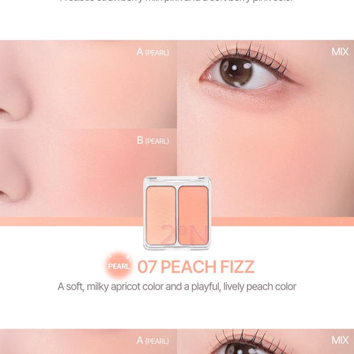 2aN Dual Color Face Blusher 4.5g, Korea Makeup