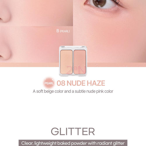 2aN Dual Color Face Blusher 4.5g, Korea Makeup