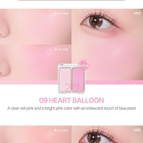 2aN Dual Color Face Blusher 4.5g, Korea Makeup