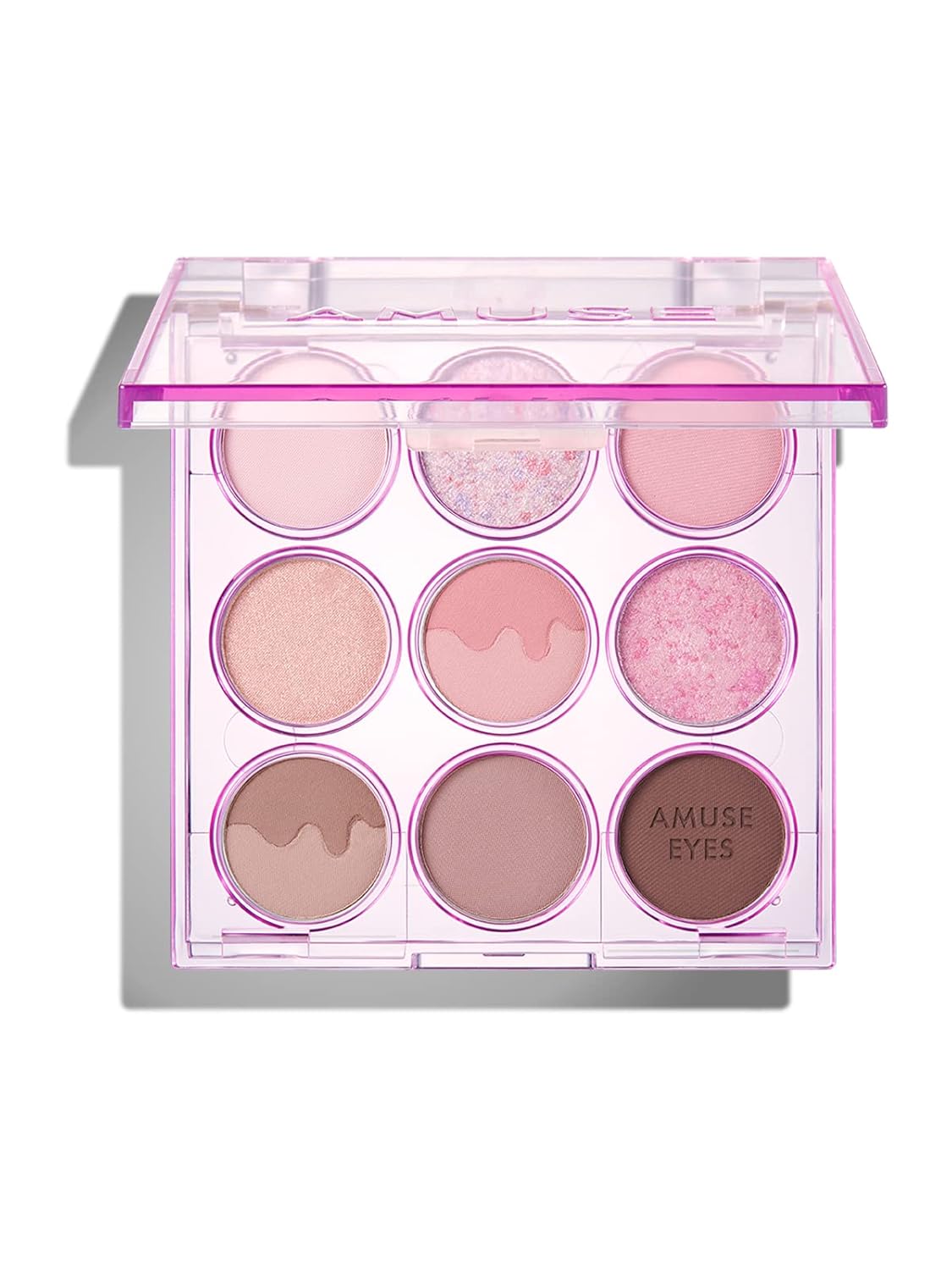 AMUSE SEOUL Eye Color Palette #02 COOL ROSE,0.6g ×9,Korean Makeup