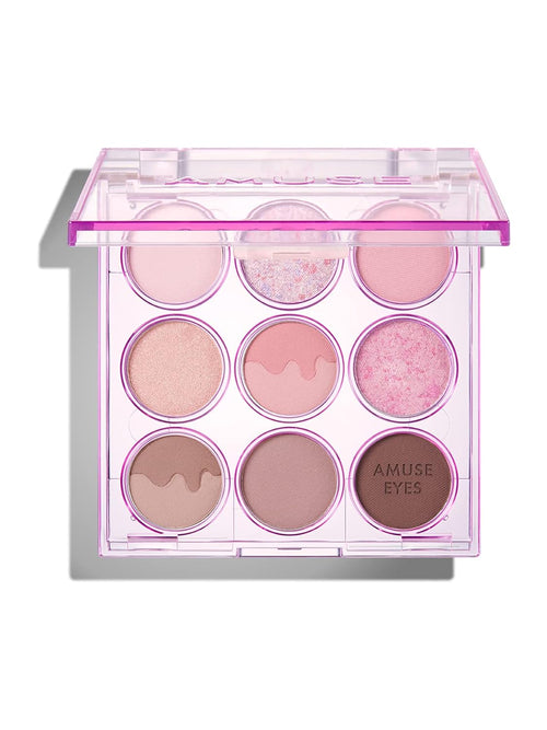 AMUSE SEOUL Eye Color Palette #02 COOL ROSE,0.6g ×9,Korean Makeup