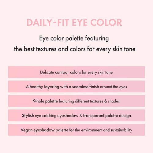 AMUSE SEOUL Eye Color Palette #02 COOL ROSE,0.6g ×9,Korean Makeup