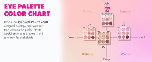 AMUSE SEOUL Eye Color Palette #02 COOL ROSE,0.6g ×9,Korean Makeup
