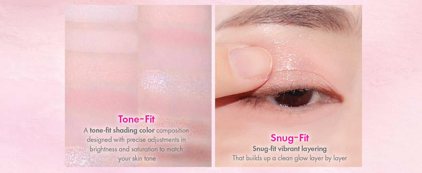 AMUSE SEOUL Eye Color Palette #02 COOL ROSE,0.6g ×9,Korean Makeup