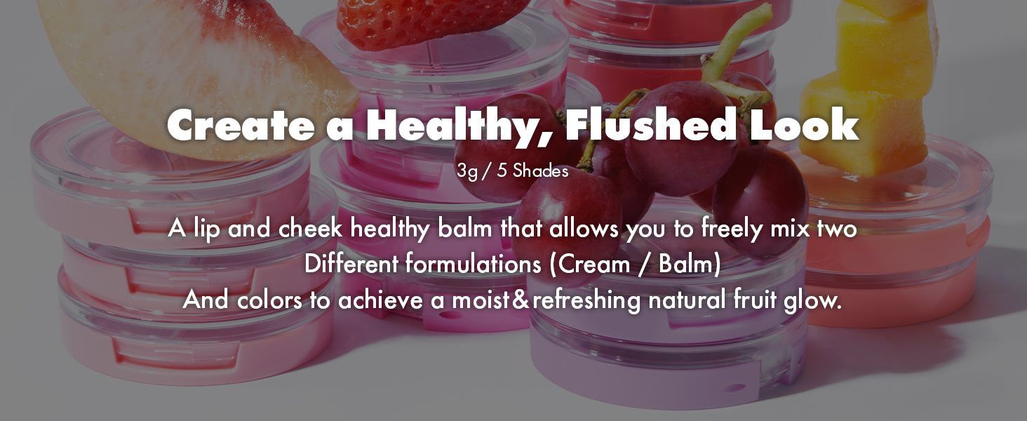 AMUSE SEOUL Lip and Cheek Healthy Balm 3g, Korean Makeup
