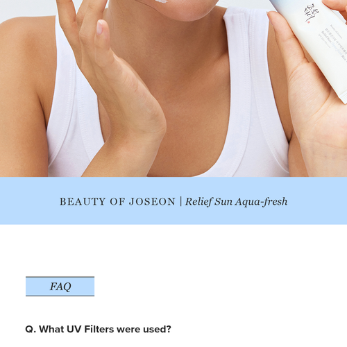 Beauty of Joseon Relief Sun Aqua-fresh Rice + B5 50ml SPF50+ PA++++ | Korean Sunscreen
