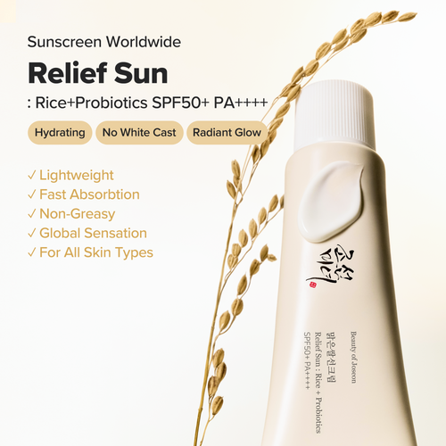 Beauty of Joseon Organic Korean Sunscreen Relief Sun : Rice + Probiotics 50ml SPF50+PA++++ / Korean Skin Care
