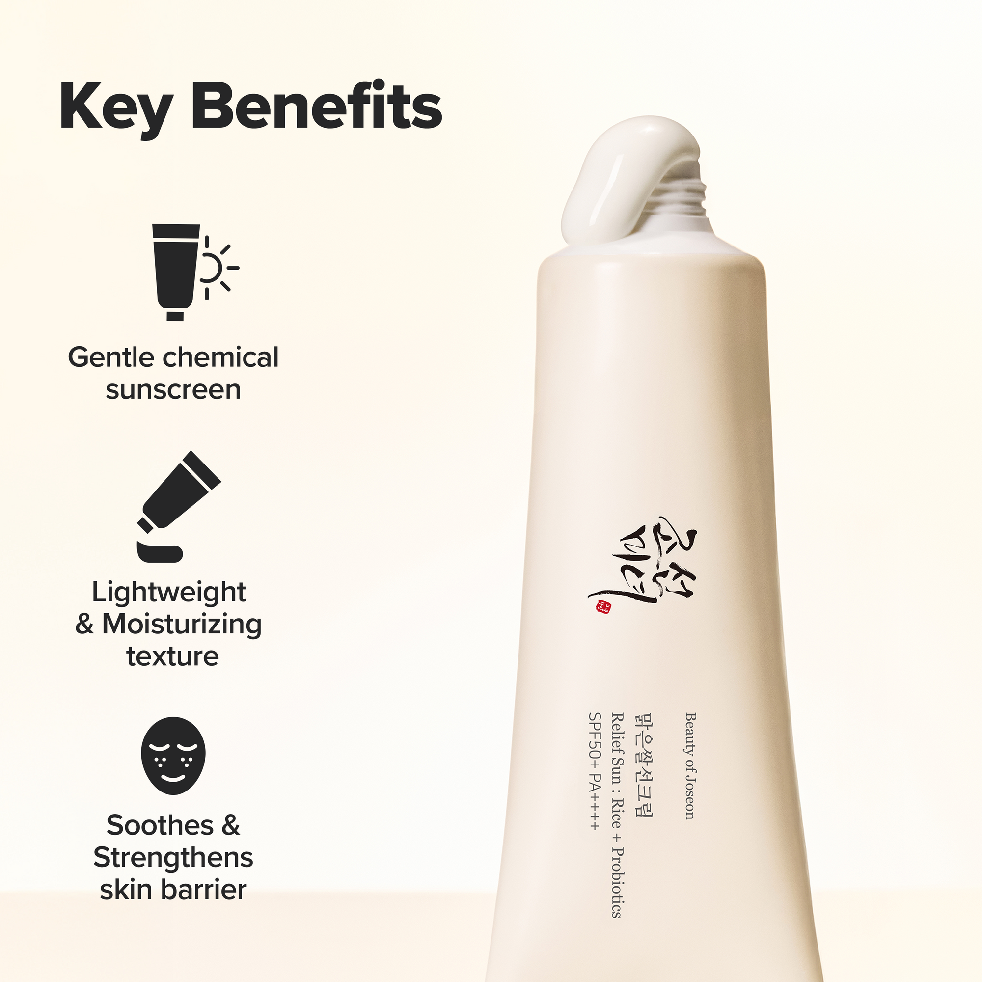 Beauty of Joseon Organic Korean Sunscreen Relief Sun : Rice + Probiotics 50ml SPF50+PA++++ / Korean Skin Care