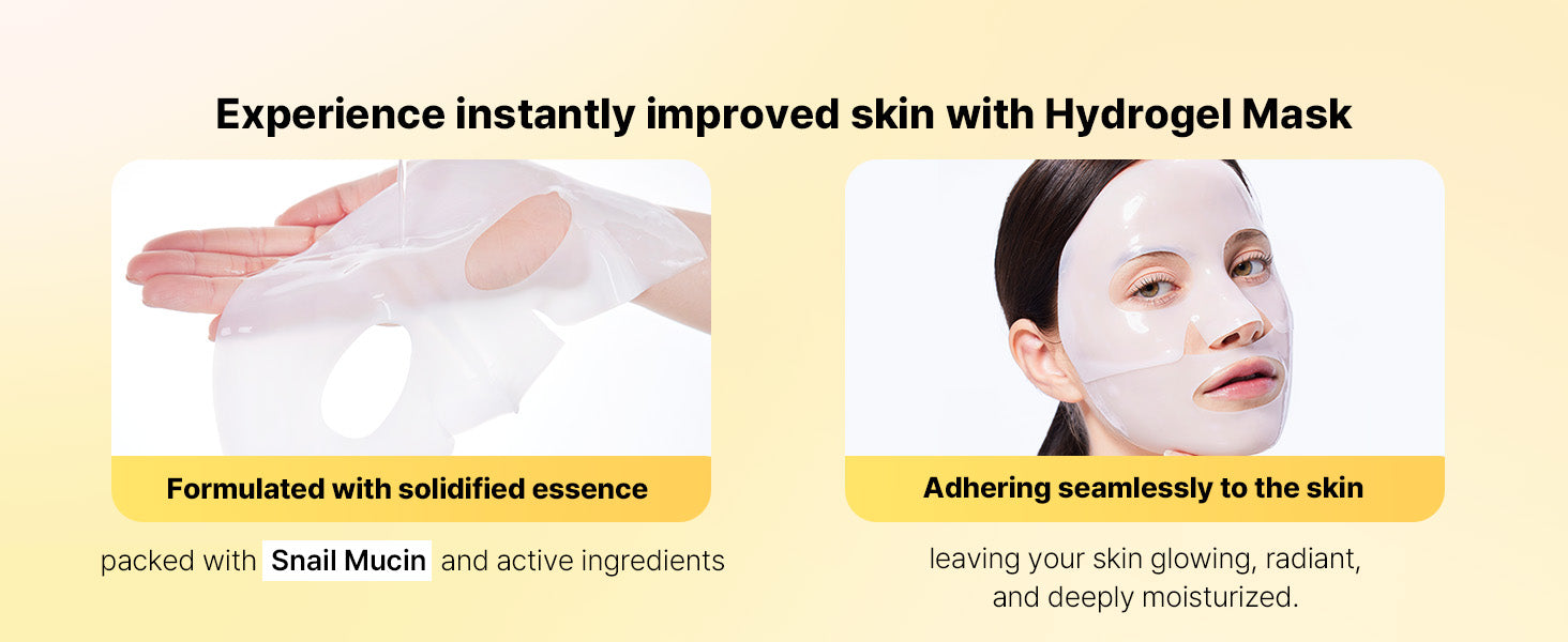 COSRX Advanced Snail Mucin Glass Glow Hydrogel Face Masks Skincare 3EA / Korean Skin Care