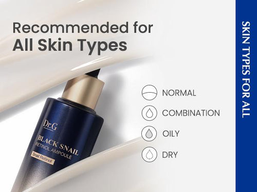 Dr.G BLACK SNAIL RETINOL AMPOULE 50ml, Korean Skin Care