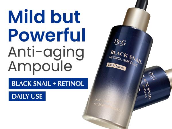 Dr.G BLACK SNAIL RETINOL AMPOULE 50ml, Korean Skin Care