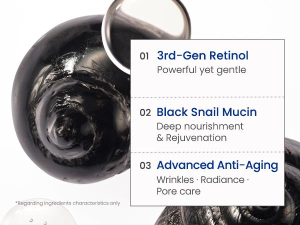 Dr.G BLACK SNAIL RETINOL AMPOULE 50ml, Korean Skin Care