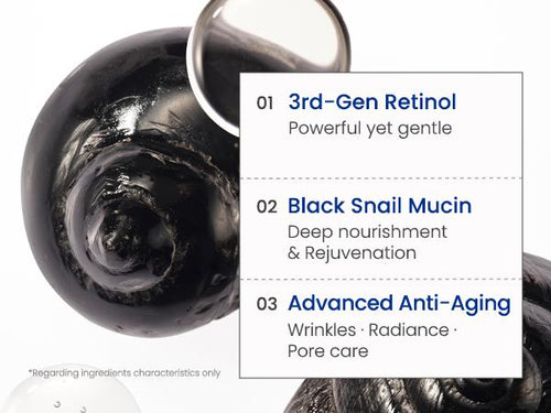 Dr.G BLACK SNAIL RETINOL AMPOULE 50ml, Korean Skin Care