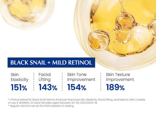 Dr.G BLACK SNAIL RETINOL AMPOULE 50ml, Korean Skin Care