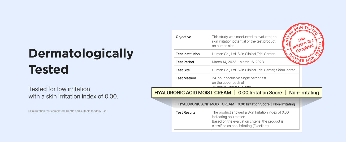 ISNTREE Hyaluronic Acid Moist Cream 100ml, 3.38 fl.oz | Korean Skincare