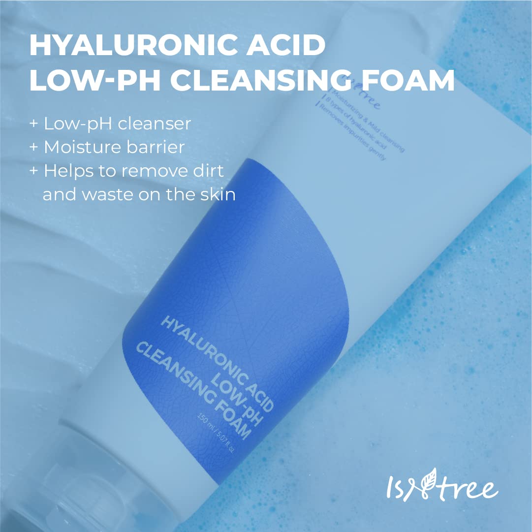 IsNtree Hyaluronic Acid Low-Ph Cleansing Foam 150ml, 5.07 fl.oz | Korean Skin Care