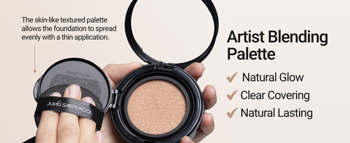JUNG SAEM MOOL Essential Skin Nuder Cushion  (Refill Included, 0.98 Fl Oz, SPF 50) | Korean Makeup