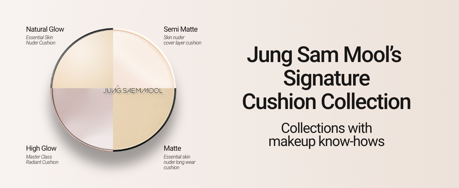 JUNG SAEM MOOL Essential Skin Nuder Cushion  (Refill Included, 0.98 Fl Oz, SPF 50) | Korean Makeup