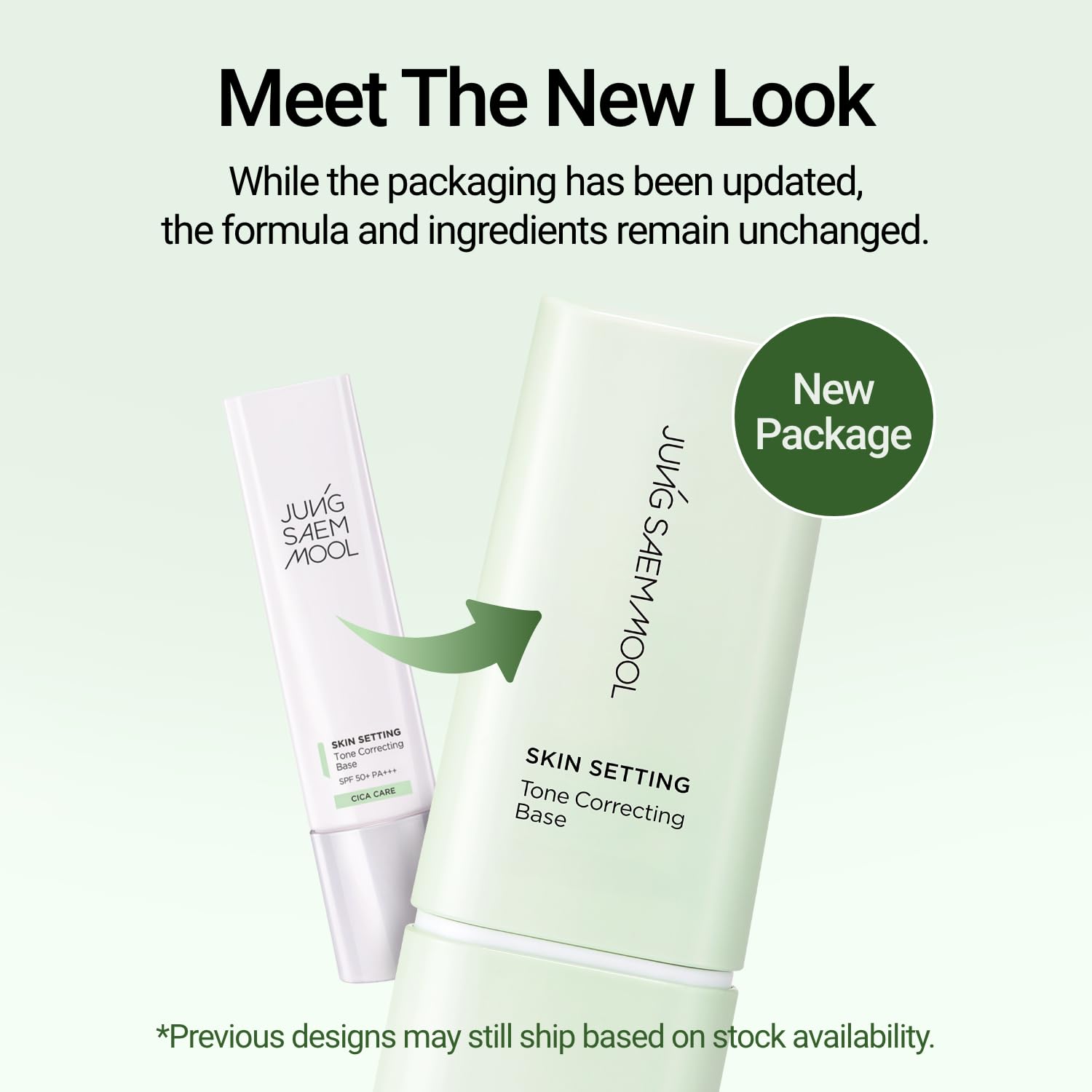 JUNG SAEM MOOL Skin Setting Tone Correcting Base 1.35 Fl Oz,Korean Makeup