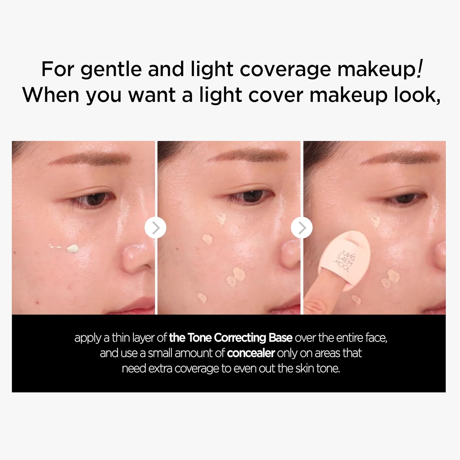 JUNG SAEM MOOL Skin Setting Tone Correcting Base 1.35 Fl Oz,Korean Makeup
