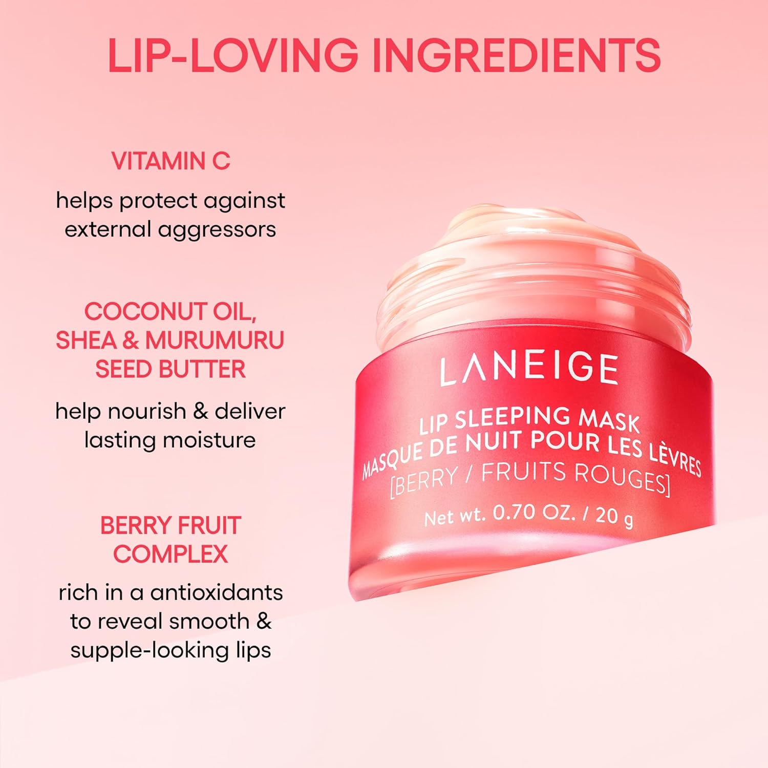 LANEIGE Lip Sleeping Mask 20g, Korean Skin Care