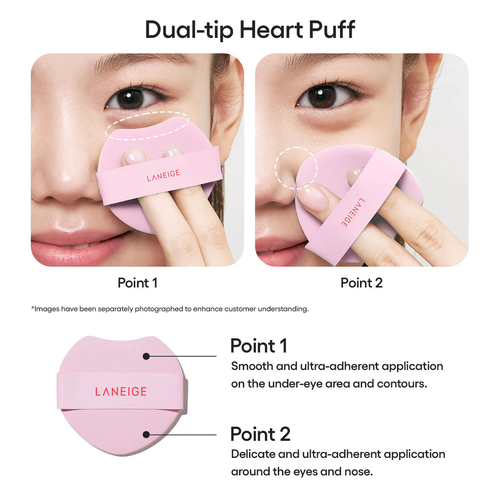 LANEIGE NEO Cushion The Glow SPF 50 PA+++ [Refill Included] 15g*2,Korean Makeup