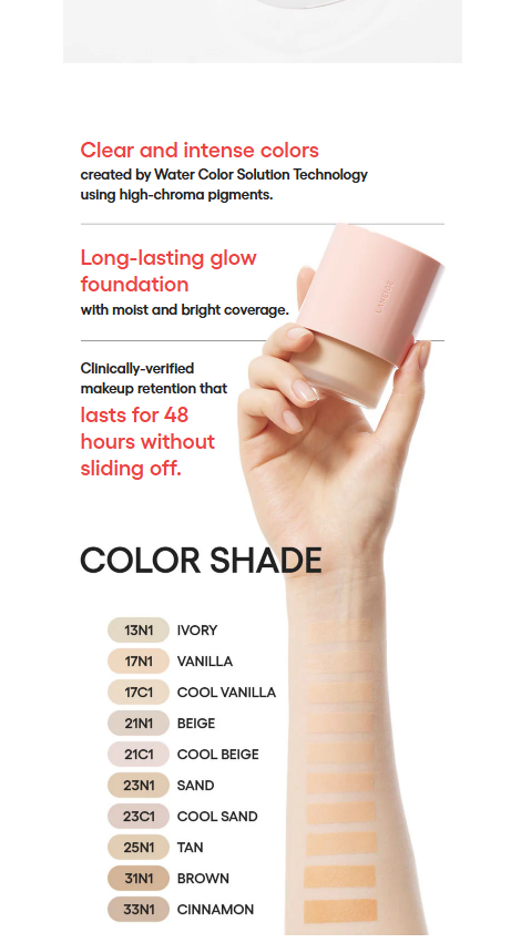 LANEIGE Neo Foundation Glow 30ml, Korean Makeup
