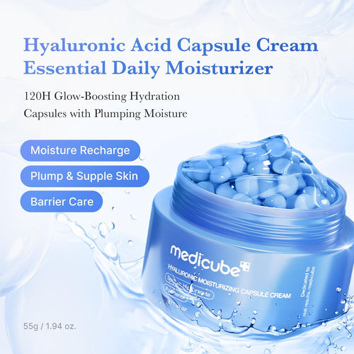 medicube Hyaluronic Moisturizing Capsule Cream 55g | 120H Lasting Hydration | Korean Skincare
