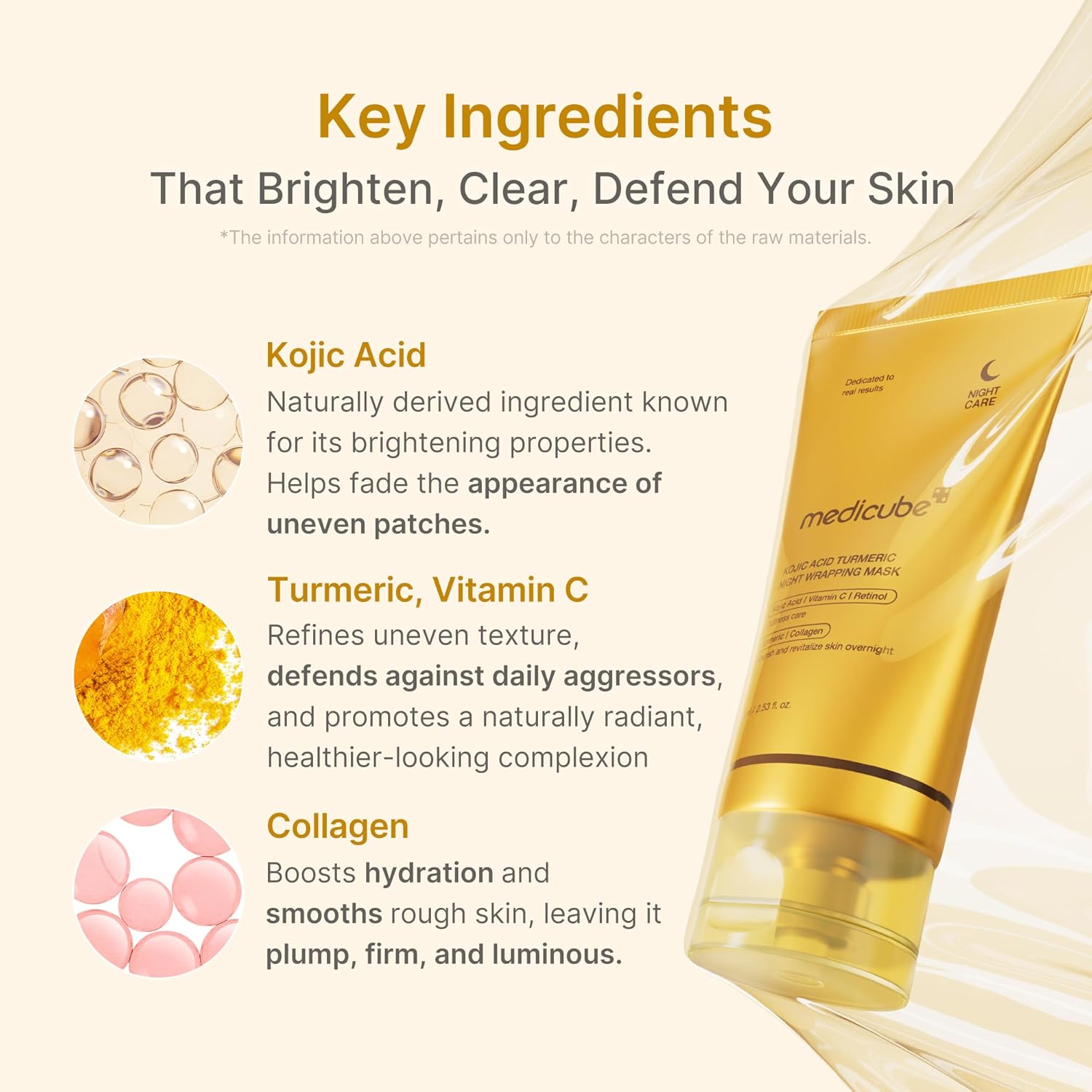 medicube Kojic Acid Turmeric Night Wrapping Mask 75ml | Korean Skincare