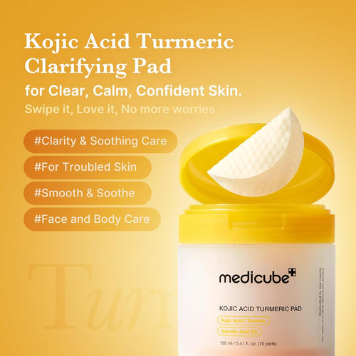 medicube Kojic Acid Turmeric Clarifying Pad | Korean Skincare for Troubled Skin