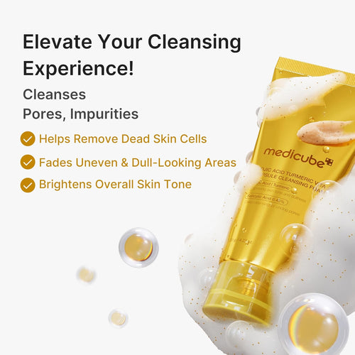 medicube Kojic Acid Turmeric Vita Capsule Cleansing Foam 120g | Korean Skincare