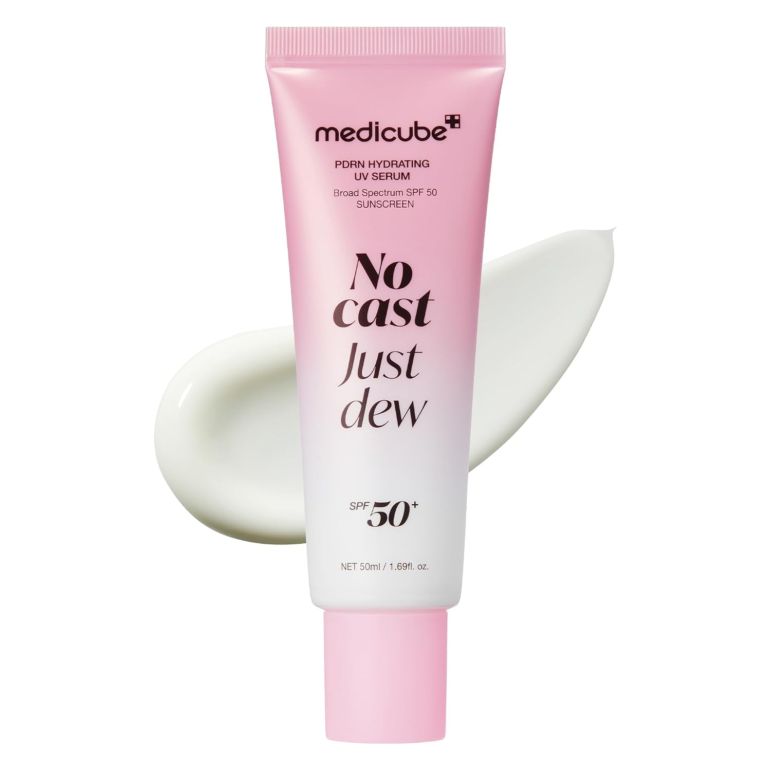 medicube No Cast Just Dew PDRN Hydrating UV Sun Serum SPF50 50ml | Korean Suncare