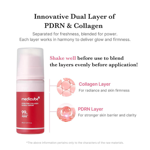 medicube PDRN Pink Collagen Bubble Serum 95ml | Korean Skincare