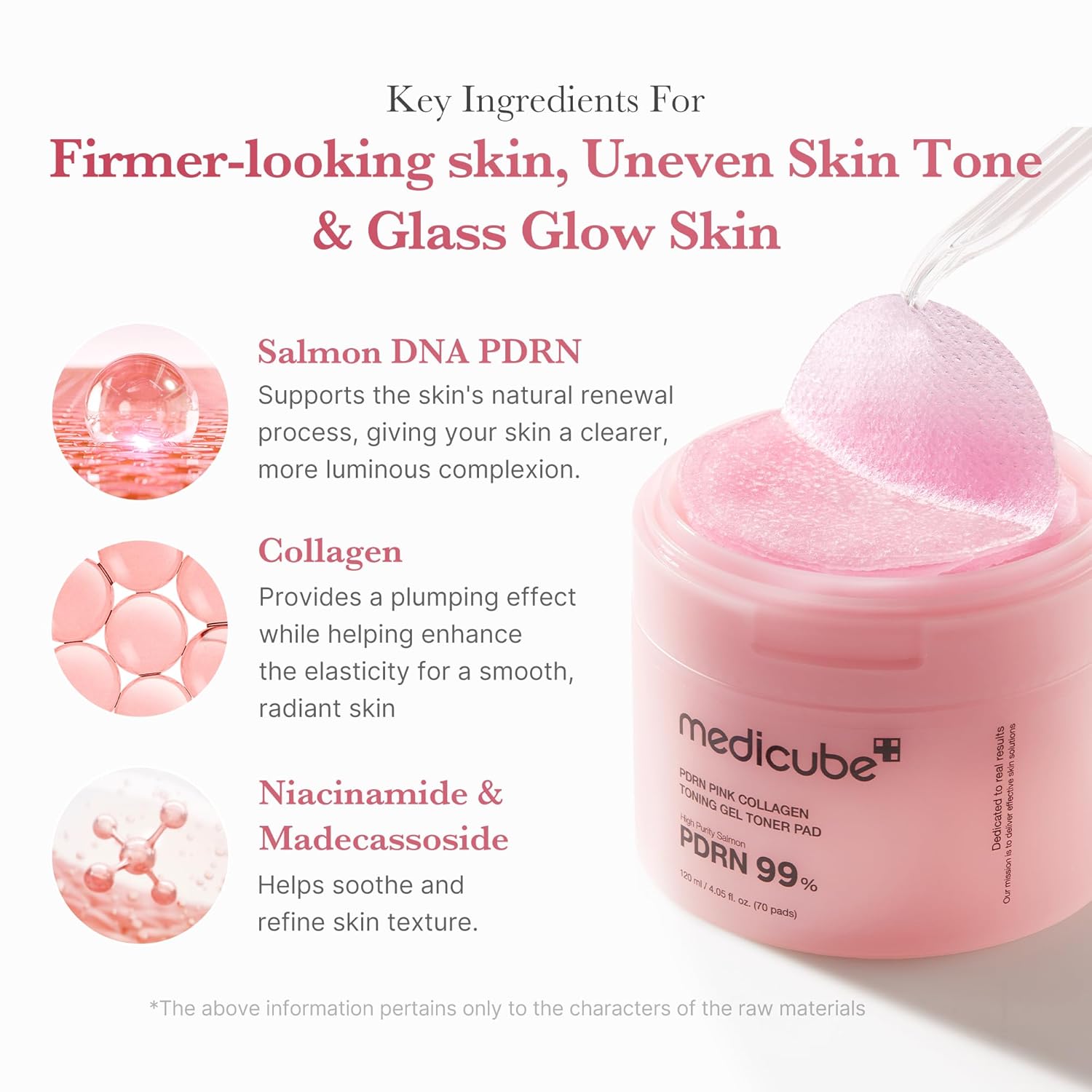 medicube Salmon DNA PDRN Pink Collagen Jelly Pad 70pcs | Korean Skincare