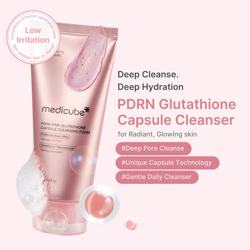 medicube PDRN Pink Glutathione Capsule Cleansing Foam 120g | Korean Skincare