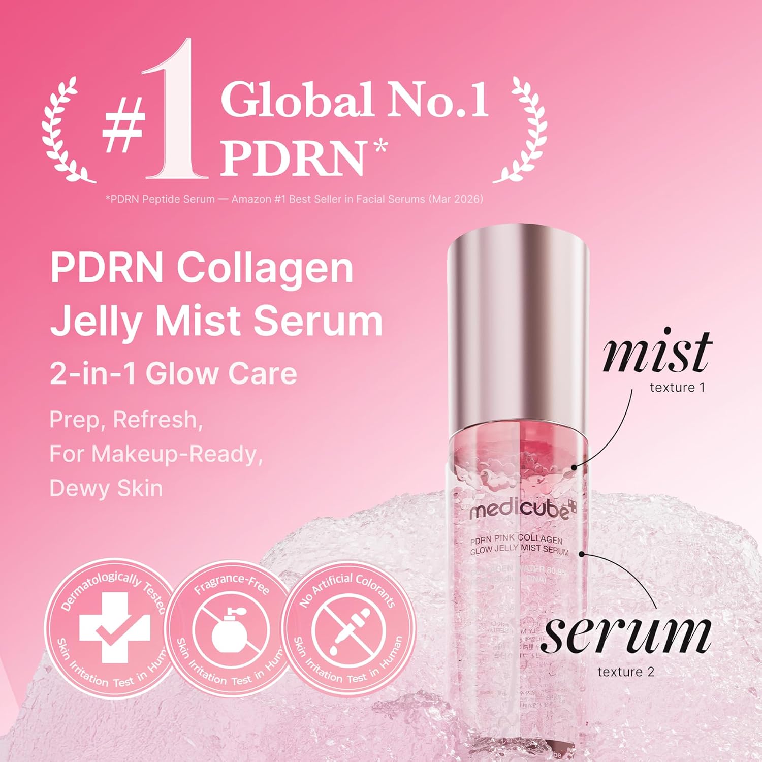 medicube Pink PDRN Collagen Jelly Mist Serum 100ml | Korean Skincare