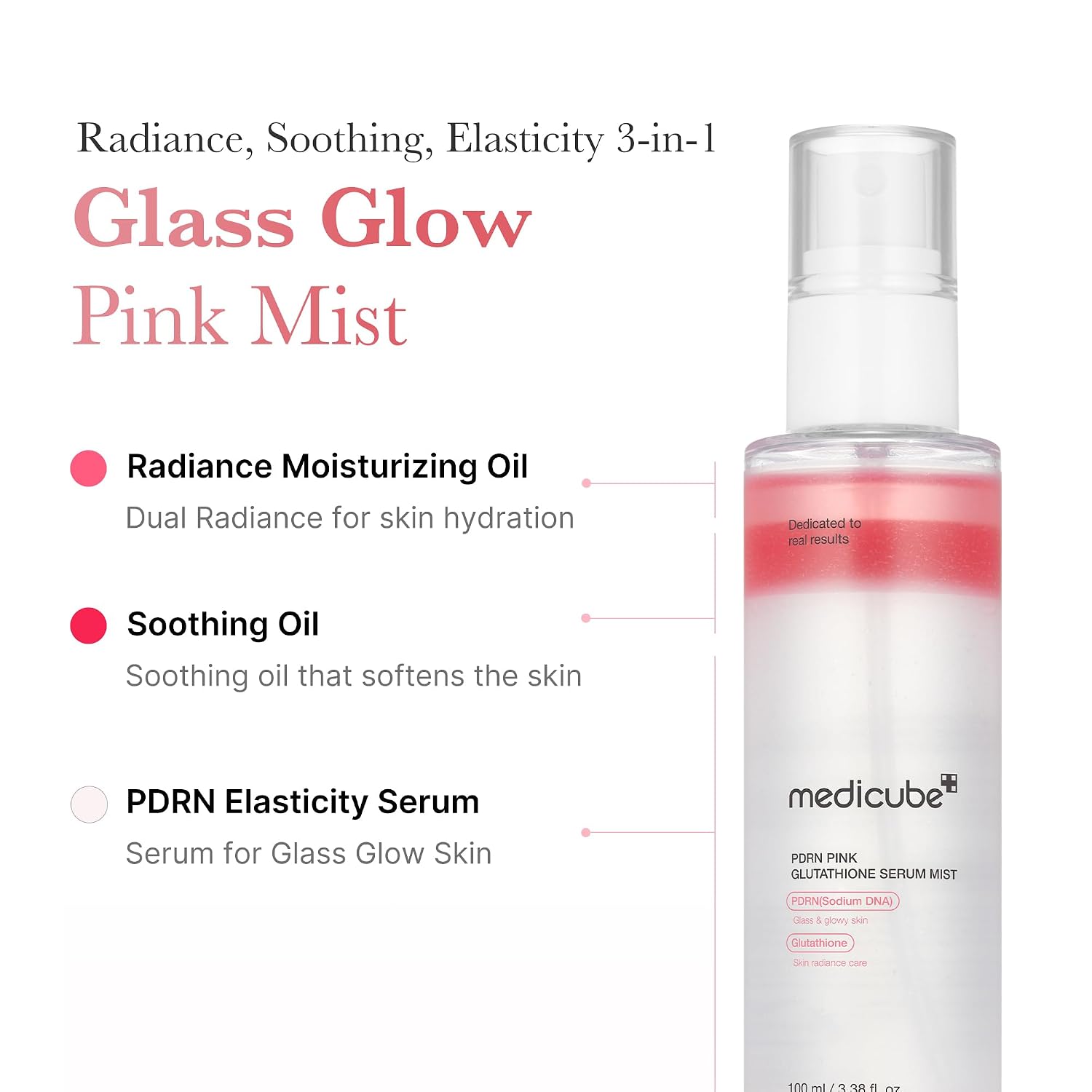 medicube Salmon DNA PDRN Pink Glutathione Spray Serum 100ml | Korean Skincare