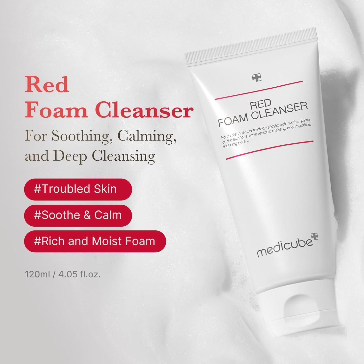 medicube Red Foam Cleanser 120ml | Korean Skincare