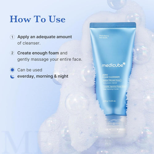 medicube Zero Foam Cleanser 120g | Pore & Excess Oil Care | Korean Skincare