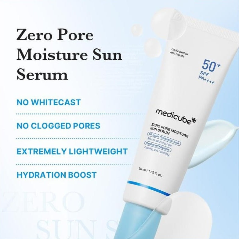 medicube Zero Pore Hydrating Sun Serum SPF50+ PA++++ 50ml | Korean Suncare