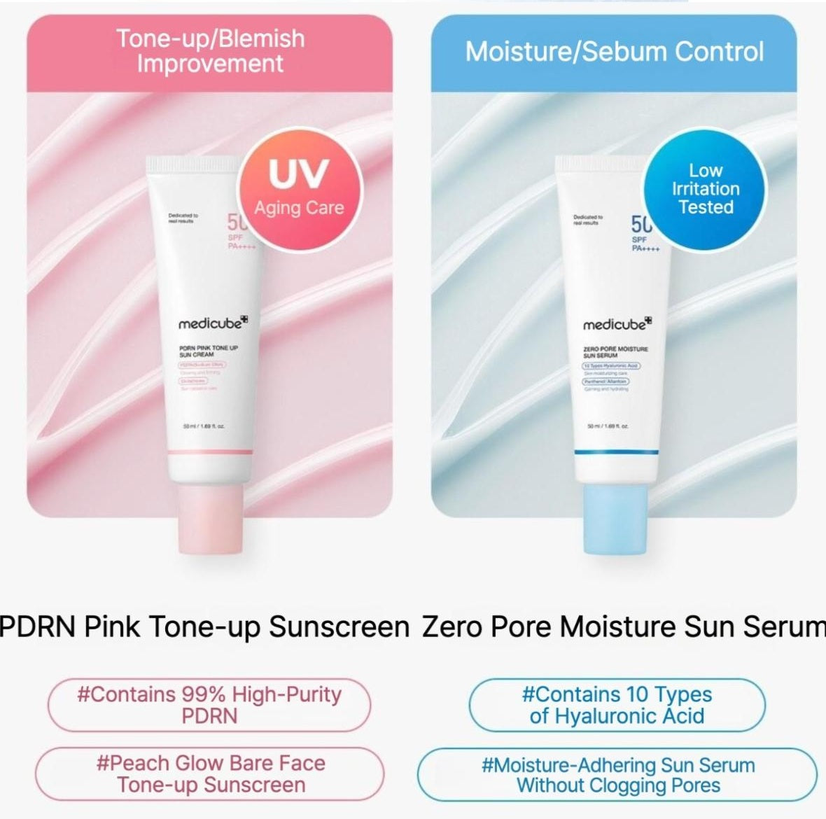 medicube Zero Pore Hydrating Sun Serum SPF50+ PA++++ 50ml | Korean Suncare
