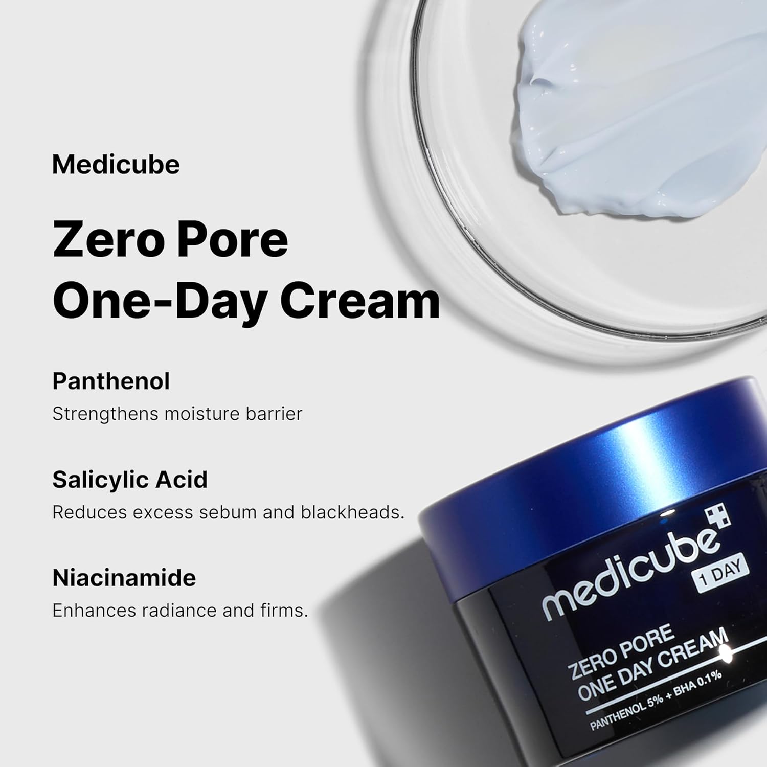medicube Zero Pore One-Day Cream 50ml | Pore & Oily Skin Moisturizer | Korean Skincare