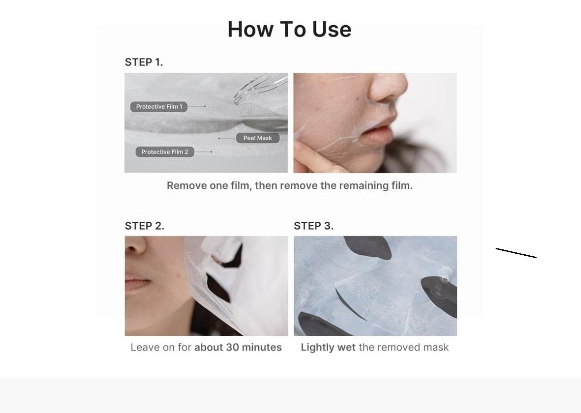 medicube Hypochlorous Acid Peel Mask 13ml | Korean Skincare (3 Sheets)