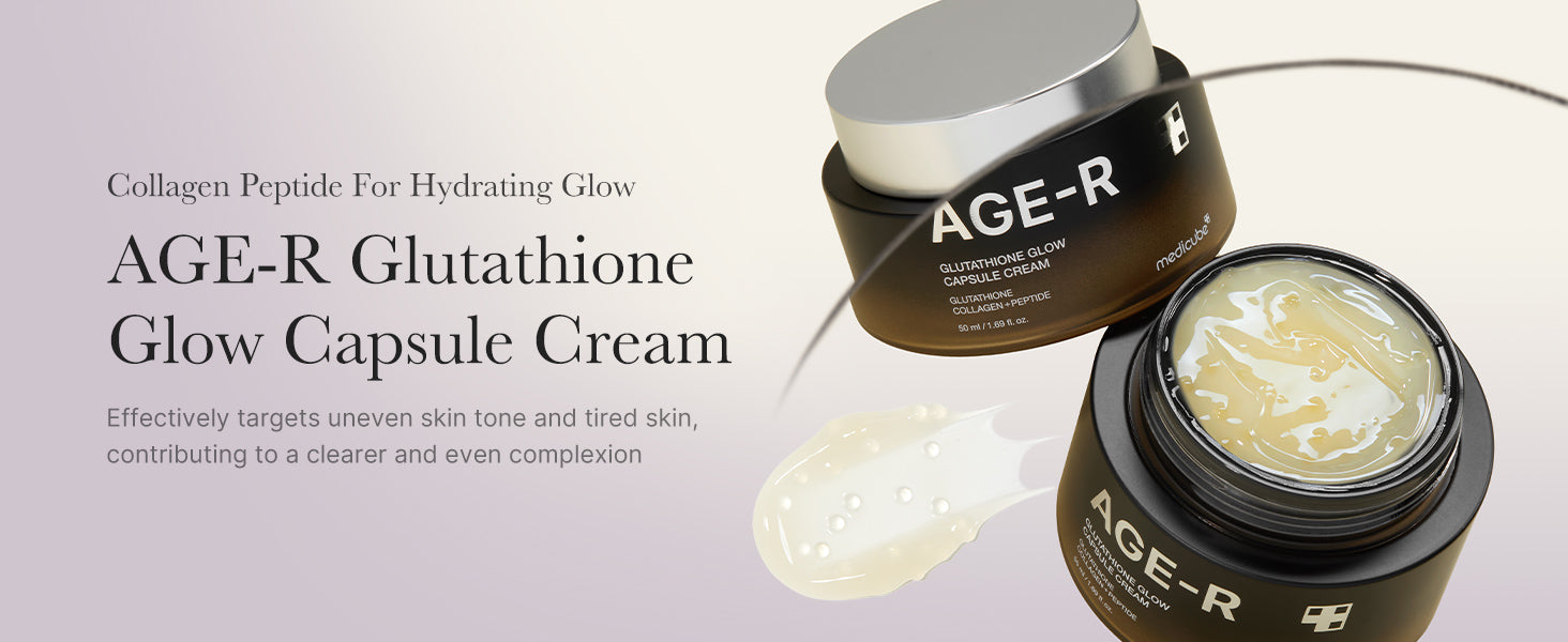 medicube AGE-R Glutathione Glow Capsule Facial Cream 50ml,Korean Skin Care