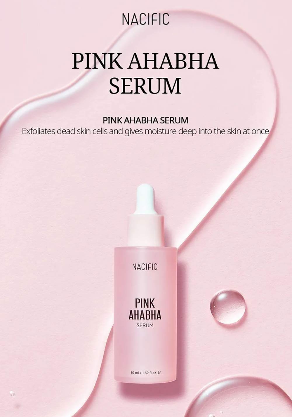 NACIFIC Pink AHA BHA Face Serum 50ml，Korean Skin care
