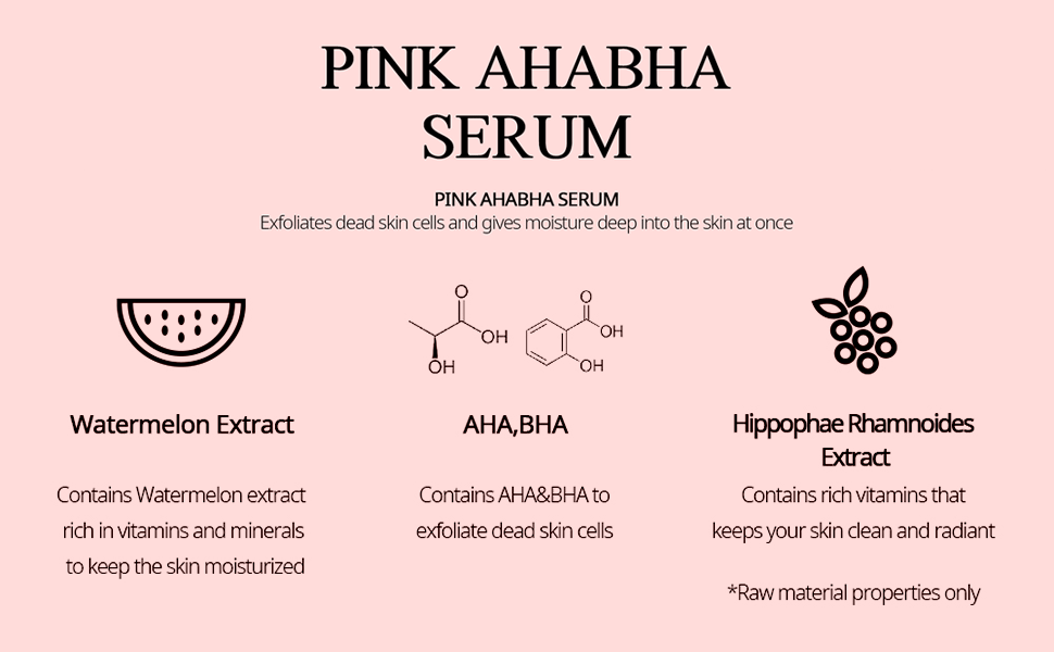 NACIFIC Pink AHA BHA Face Serum 50ml，Korean Skin care