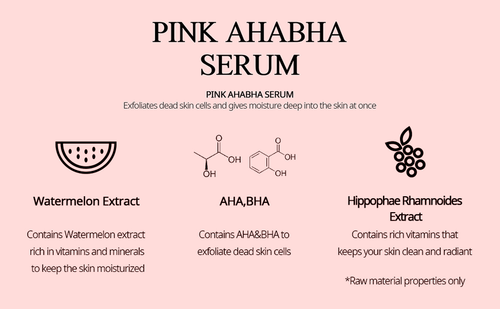 NACIFIC Pink AHA BHA Face Serum 50ml，Korean Skin care