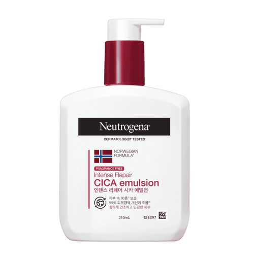 Neutrogena Organic Korean Intense Repair Cica Emulsion Fragrance Free 310ml | Korean Skin Care